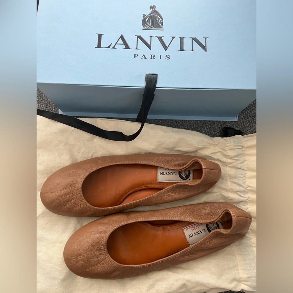 Lanvin Women's Nude Classic  Ballerina Leather Flats